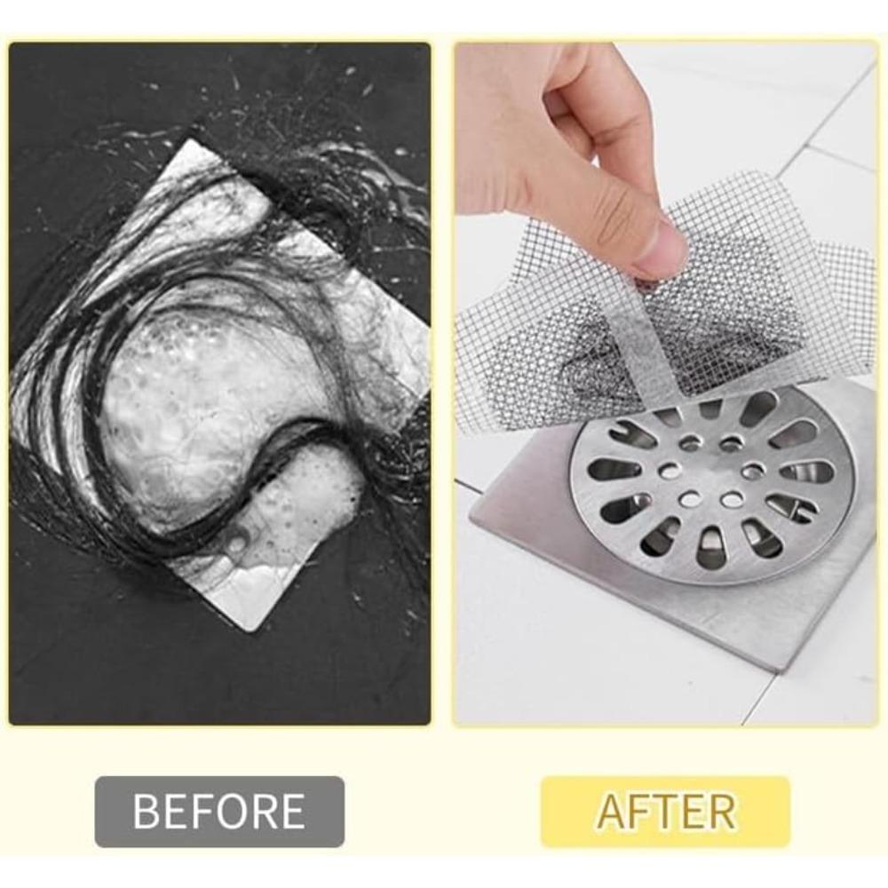 Disposable drain hair stickers, upgraded disposable shower drain cover to prevent hair clogs, sink strainer (10-pack)