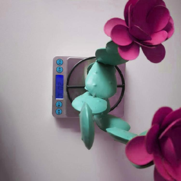 Rustic Metal Art Sculpture Cactus Metal Statue with Flowers  Handmade