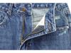 2025 Spring Women's High-Waist Ripped Denim Jeans: European & American Style