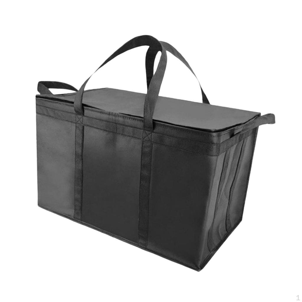 Insulated Delivery Bag Takeaway Handbag Food Warmer Tote Large Grocery for Parties