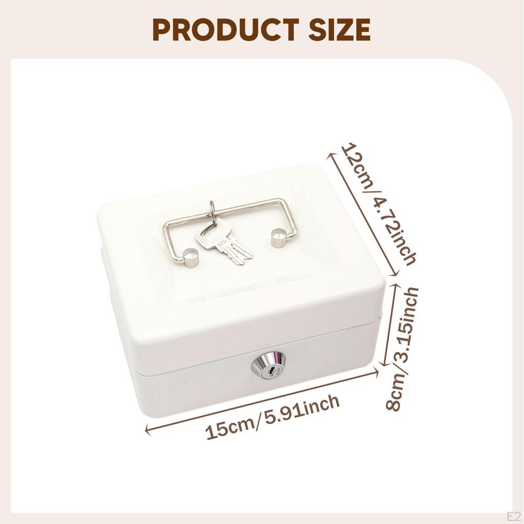 Children's Piggy Bank Storage Box Keepsake Metal Money with Lock Suitable for Decoration