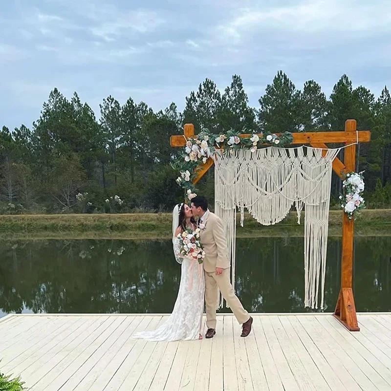 2PCS Artificial Floral Swags Centerpieces Wedding Flower Greenery Arrangements for Table Car Wall Window Arch Home Garden Decor