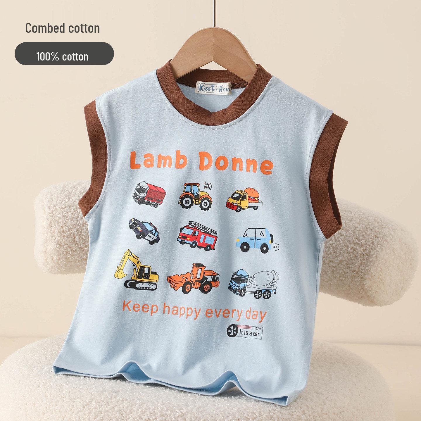 Summer Cotton Sleeveless Vest for Boys – Toddler Outerwear & Shawl Size 100