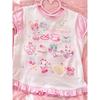 Sweet Kawaii Cartoon Tshirts Polka Dot Print Women T-shirt Loose Casual Contrast Color Cute Graphic Tee Tops Japan Y2k Aesthetic