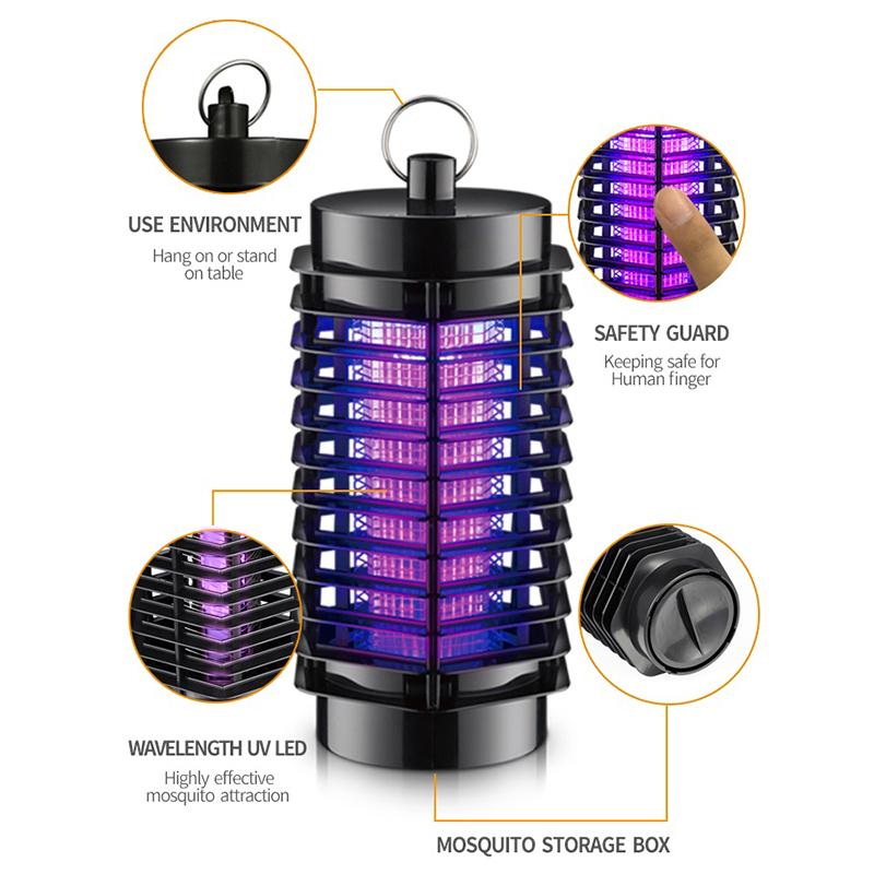 For Dayoung Portable Indoor USB LED Mosquito Killer Lamp Bug Zapper Electric Fly Trap Chargeable Mosquito Repellent