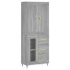 VidaXL Highboard Sonoma Grey 69.5x34x180 Cm Engineered Wood 3199927
