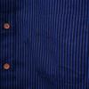 Watanosato Long Sleeve Dobby Made in Kurume Thin Stripes Button-Down Shirt, Weave, Japan, (Size L/Color Navy)