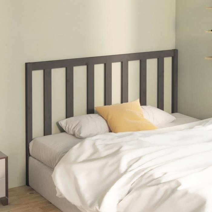 VidaXL Headboard Grey 146x4x100 Cm Solid Pine Wood 817692