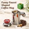 Ceramic Faucetshaped 11oz Coffee Mug With Geometric Design For Home Decor And Giftgiving