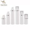 15/30/50ml Transparent PP All-Plastic Lotion Vacuum Bottle, Korean Style, Snap-On Porcelain White Dispenser