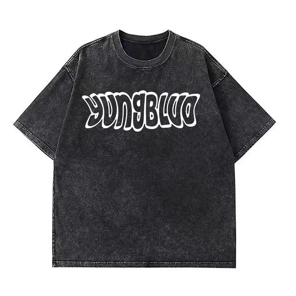 Yungblud IDOLS The World Tour Merch Retro Gewaschenes T-Shirt Herren Damen Hip Hop Rock Kurzarm T-Shirts Übergroße T-Shirts