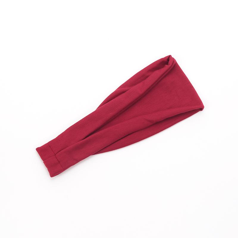 Neue Damen Unifarbene Elastische Haarbänder Yoga Stirnband Mode Turban Make-up Haarreif Vintage Geknotetes Haarband Haarschmuck