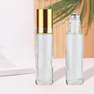 3/12Pcs Essential Oil Roller Bead Bottles Refillable Clear Glass Empty Bottle with Stainless Steel Roller Balls for Perfume Cosmetic Lotion