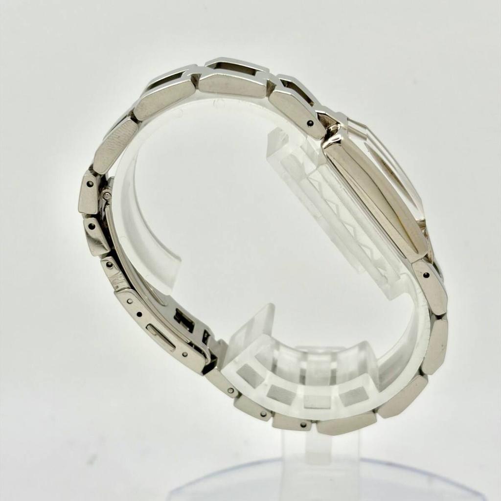 SEIKO Cut 9N4426 [Excellent Condition/ New Battery] Ladies' Watch, Pink, Glass, Silver, Square, 1F20-6H50