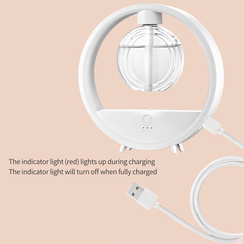 Cute Round Humidifier Aromatherapy Machine with LED Light Long-lasting Fragrance Aroma Diffuser Essential Oi Home Desktop Decor