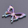 Fashion Rainbow Color Stainless Steel Butterfly Charms For Jewelry Making Supplies Animal Pendant Charm Bee Wolf Insect Findings