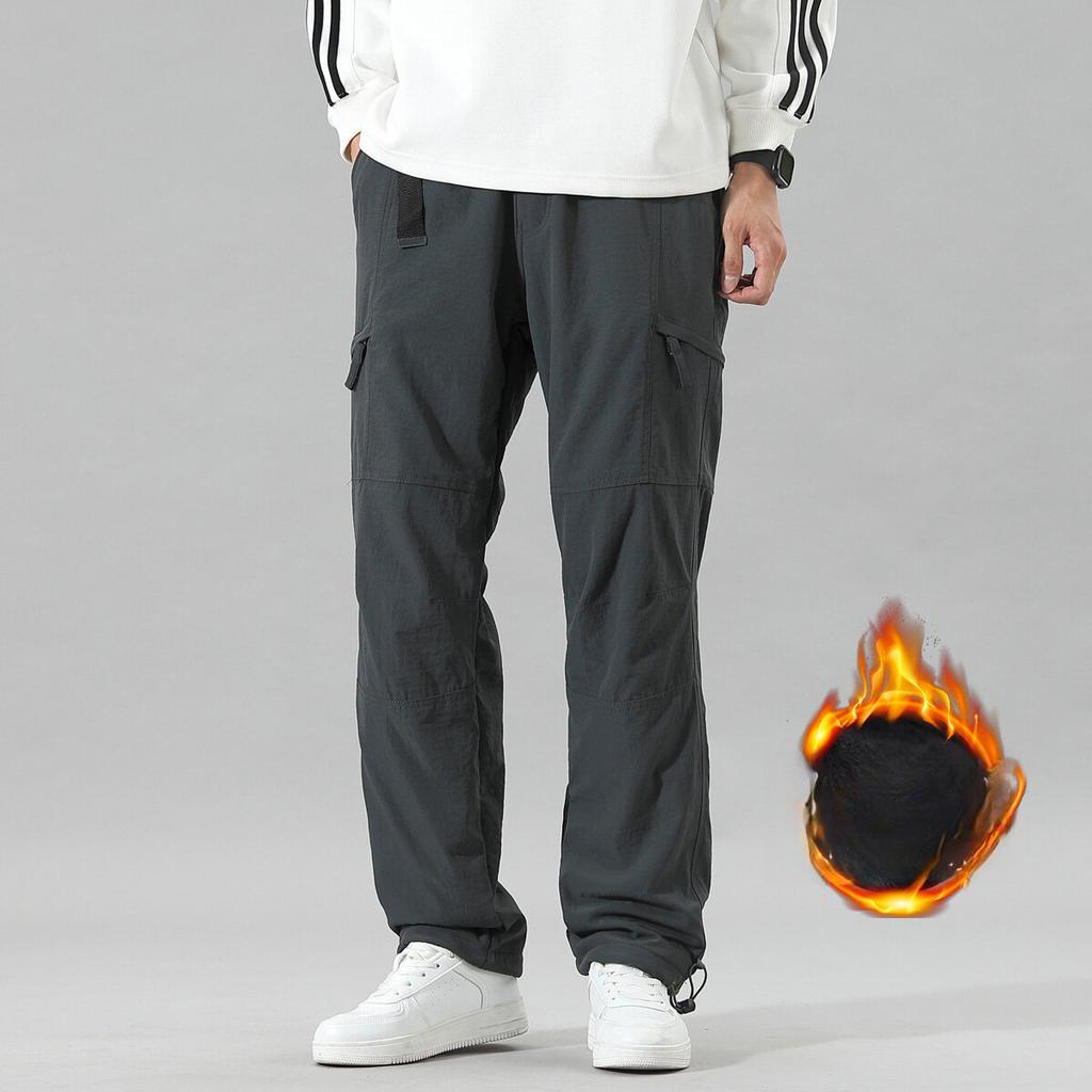 Winter Fleece Thickened Shock Pants Men's Outdoor Overalls Pants