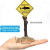 1Pc Resin Aquarium Decoration Ornaments Artificial Shark Warning Sign Landscaping Accessories for Fish
