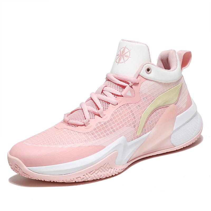 Мужские баскетбольные кроссовки большого размера 38-45 амортизирующие противоскользящие износостойкие дышащие тренировочные 38 розовый 4178₽