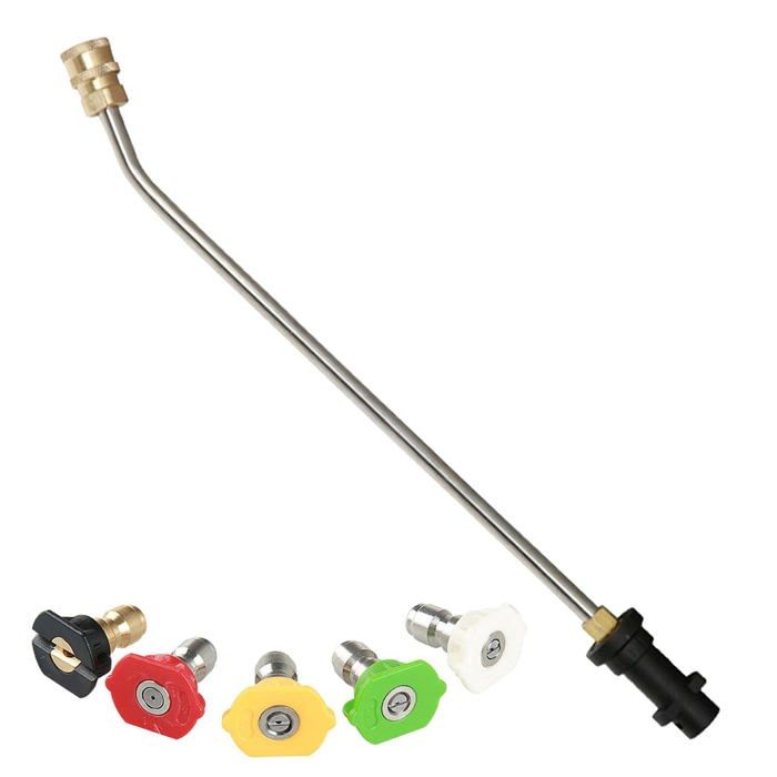 Outils Nettoyage gouttière, Lance d'extension Nettoyeur Haute Pression avec 5 Buses pulvérisation Nettoyeur Haute Pression