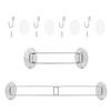 Adhesive Shower Storage Bar, Stainless Steel Wall Rail for Small Bathrooms, Travel Trailer Showers and Yacht Corners