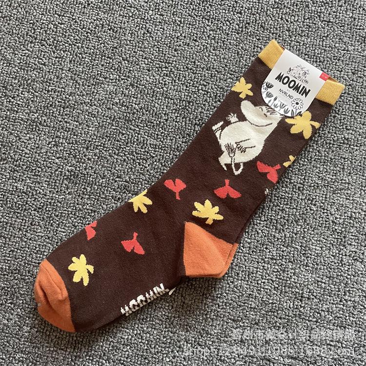 

Модні бавовняні шкарпетки до середини ікри з мультяшними Мумі-тролями - Стиль на чотири сезони One Size (36-40)