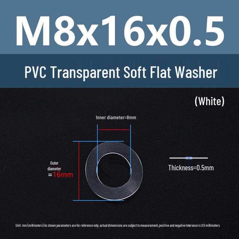 Yigu Transparent PVC Washer: Insulating Soft Rubber Gasket for Screws