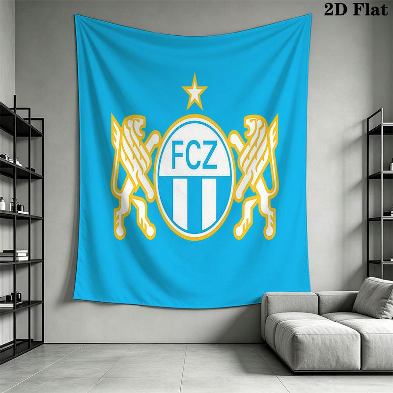 FC Luzern Wall Hanging Printed Fabric Blanket Decorative Tapestries for Bedroom Living Room Home Decor