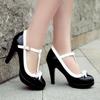 Fashion Women Retro Mary Janes Chunky High Heels Fashion Party Office Platform Shoes Spring Autumn Pumps Female Plus Size Shoes