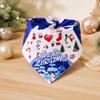 Holiday Pet Neckwear, Soft Christmas Neckerchief Cartoon Printed Dog Scarf Collar for Picture Days, Party Wear and Seasonal Style