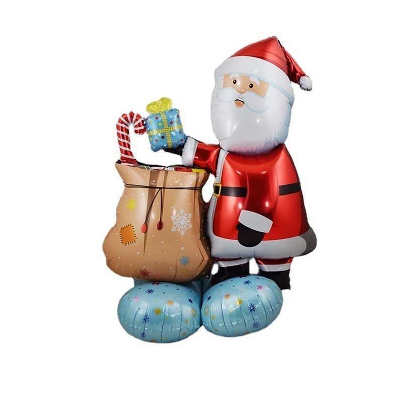 Noel Folyo Balonlar Noel Baba Balon Ayakta Balon Noel Hediyesi Noel Baba Balon Noel Partisi Malzemeleri Ev Dekorasyon