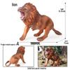 Wild Safari Animal Figurines: Giraffe, Elephant, Rhinoceros, Brown Bear, Tiger, Lion, Leopard, Hippopotamus - Solid Cognitive Toys
