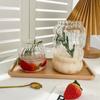 Stripes Mugs Wave Shape Glass Stripes Cup Drinkware   Juice