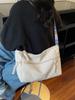 No Brand Casual Corduroy Shoulder Bag With Zipper Closure For Daily Use