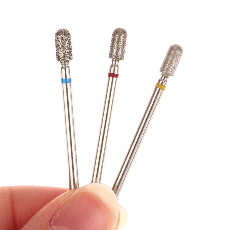 Manicure Drill Bits Diamond Nail Drill Tips Milling Cutter Bit Nails 3/32" Rotary Cuticle Burr  Nail Accessories Tools
