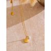 Yhpup Ocean Style Stainless Steel Metal Shell Collar Necklace 18K Gold Color Plated Pendant Stylish Jewelry Trendy
