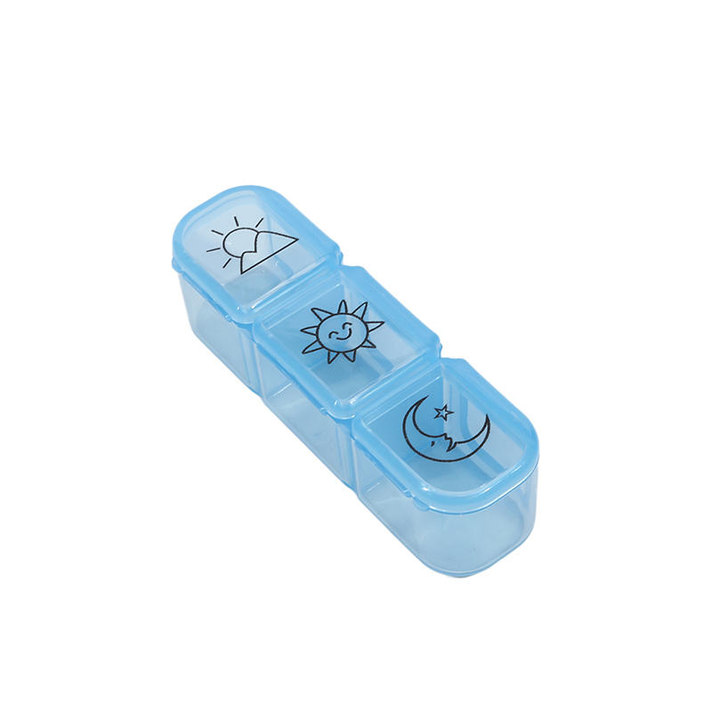 Mini Pill Case 3 Grids Tablet Pill Organizer Case Medicine Drug Storage Box Pill Box Dispenser Travel Tablet Holder Container