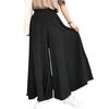 Women Ice Silk Wide Leg Pants Elastic High Waist Loose Maxi Trousers Plus Size Casual Beach Palazzo Pants Summer