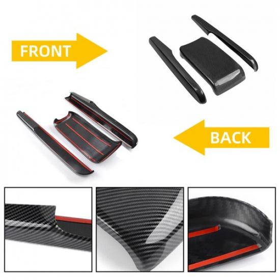 For 2016- Honda Civic 10Th Carbon Style Armrest Box Cover Center Console H