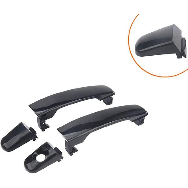 Set 2 Front Outer Door Handle, Exterior Door Handle Black Front Left & Right, Compatible with Chevrolet Equinox Hhr Malibu, Compatible with Pontiac