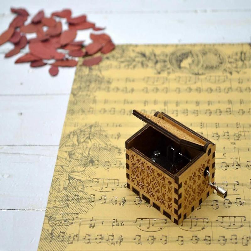 Karibų Deivio Džounso muzikinė dėžutė Rankinė medinė antikvarinė muzikinė dėžutė Deivio Džounso medalionas Muzikinė dėžutė Namų dekoravimui Kolekcijai