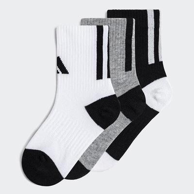 Kids' Unisex Cotton Athletic Ankle Socks - 3 Pair Pack