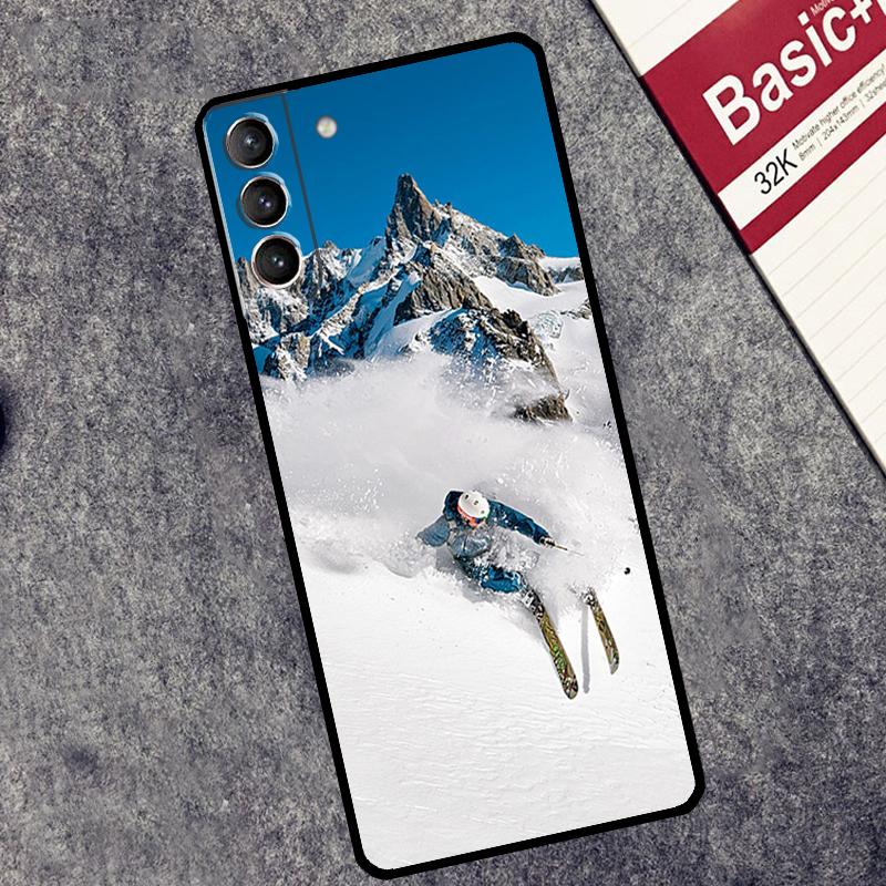 Ski Neige Snowboard Case For Samsung Galaxy S25 S26 Ultra S20 S21 S22 S23 S10 Plus S25 FE S24 Ultra Cover Coque