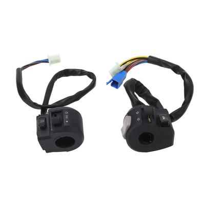 2Pcs Motorcycle Handlebar Switch 78in 22mm Left Right Turn Signal Horn Headlight Control Switch