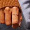 Huitan Cross Design Women Ring Simple Style Versatile Chic Accessories for Party Daily Fashion Dainty Jewelry Inlaid Shining CZ