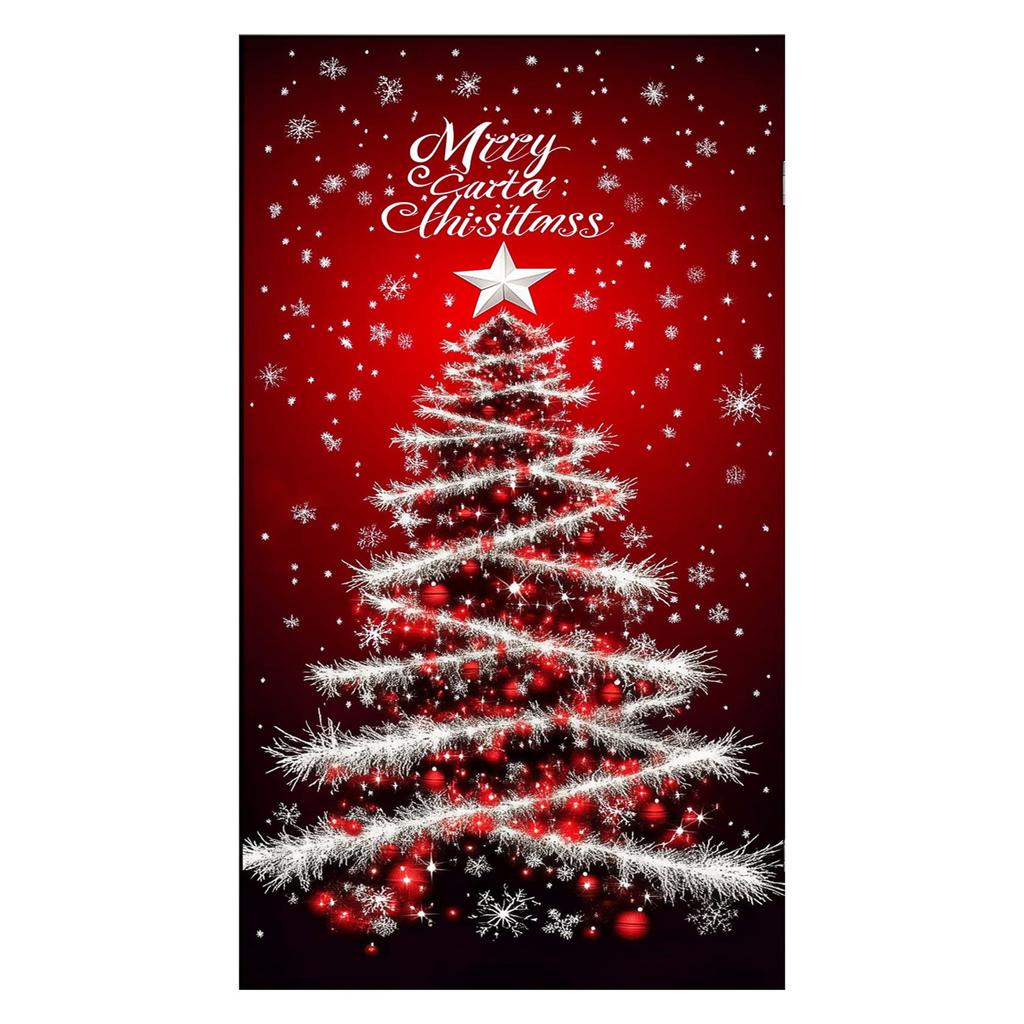 Christmas Door Decoration Festival Party Background Decoration Santa Decoration Tapestry