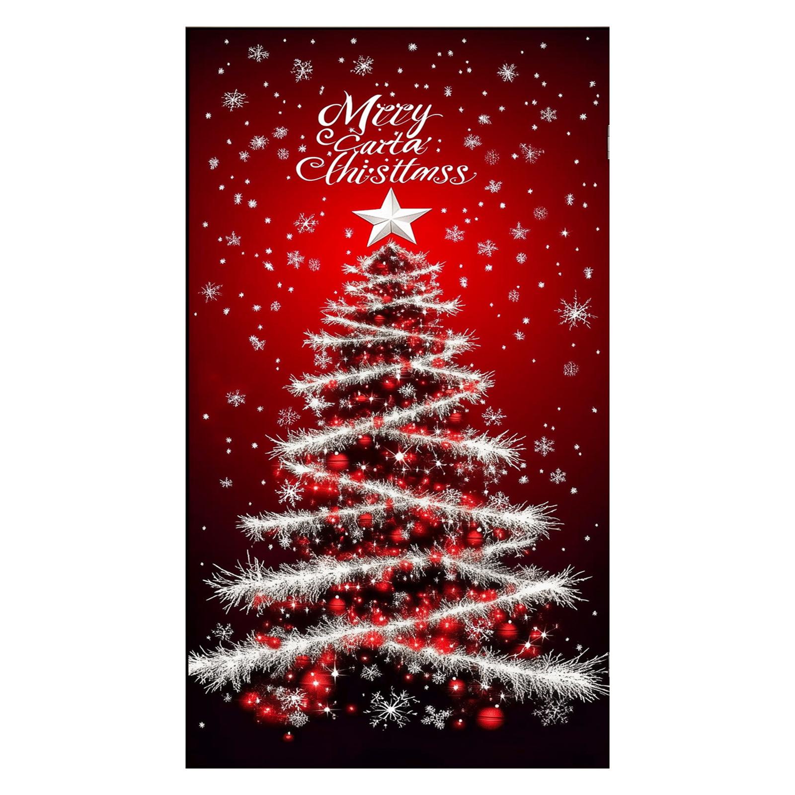 

Christmas Door Decoration Festival Party Background Decoration Santa Decoration Tapestry One Size