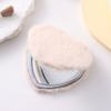 Mini Pocket Travel Handheld Mirror Double-sided Cosmetic Mirror New Plush Makeup Mirror  Student