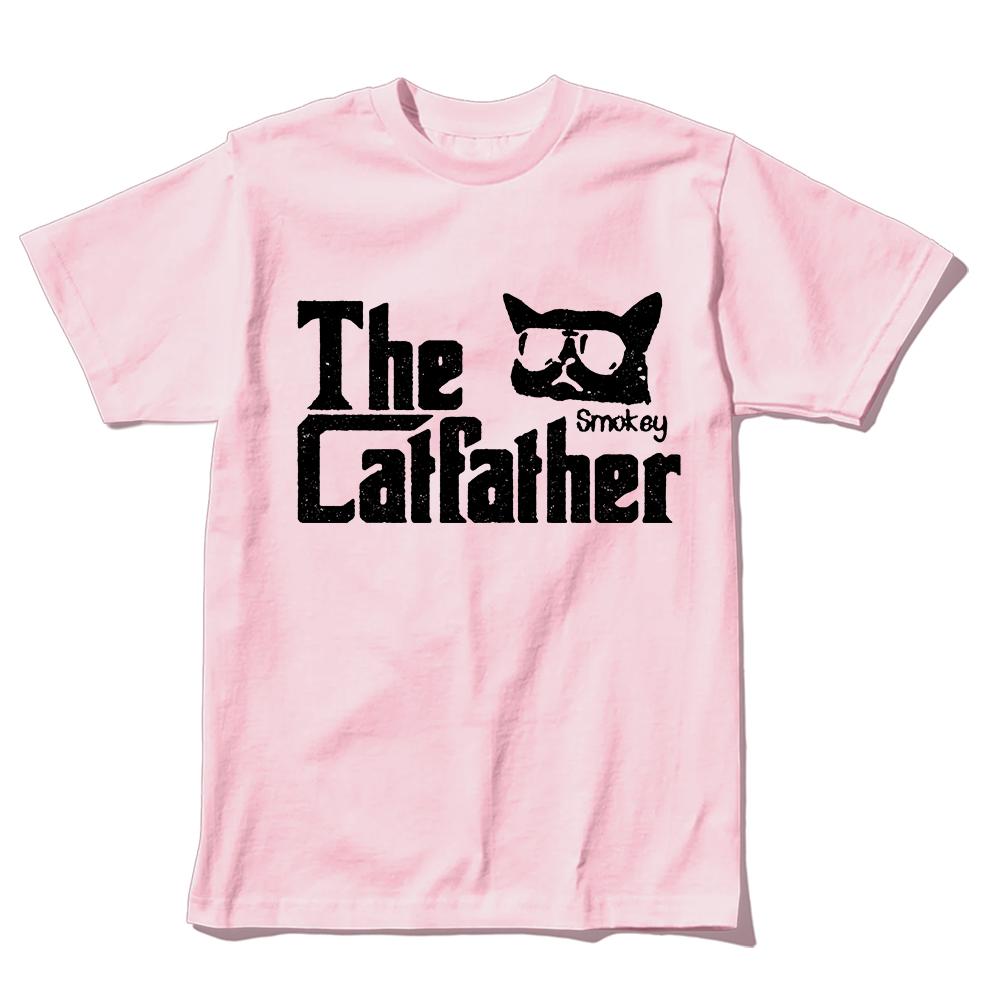 Coolmind U0129-T2  Exclusive Graphic Cat Print Men T Shirt Casual Funny Cat Print Men Tshirt Cool 100% Cotton Unisex Tee Shirts