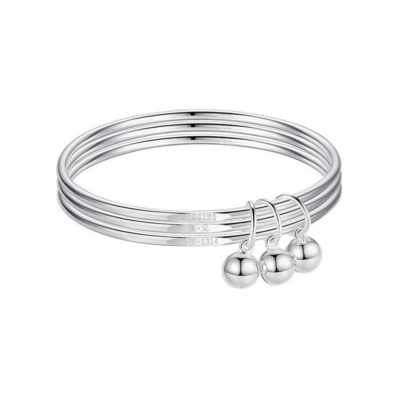Fashion Three Circle Women Ins Style Bangle Bracelet Valentine Gift For Girlfriend